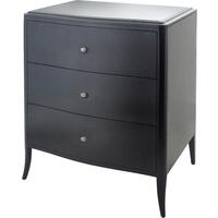 Maxton 3 Drawer Black Chest of Drawers