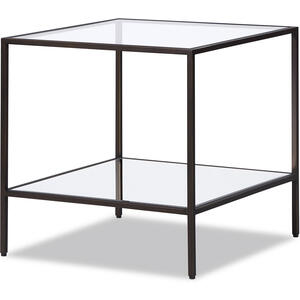 Oliver Glass Side Table - Antique Bronze, Silver or Gold