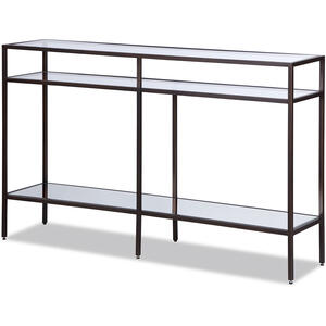 Oliver Glass Console Table - Antique Bronze, Silver or Gold