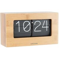 Karlsson Boxed Flip Clock Small - Bamboo by Red Candy