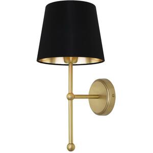 California Contemporary Brass Wall Light with Empire Fabric Shade by Mullan Lighting