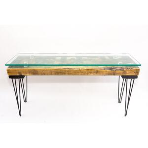 The Last Supper Console Table with Glass Top by Cappa E Spada