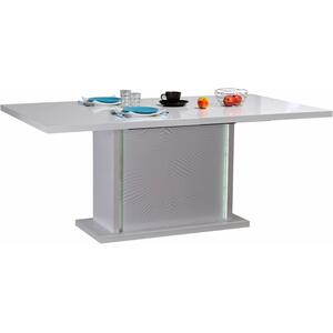 Karma White Gloss Extending Dining Table 180-225cm with LED lighting by Sciae