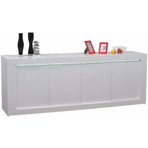 Karma White Gloss 4 Door Sideboard with LED Lighting by Sciae