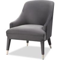 Sylvia Occasional Velvet Chair in Dark Grey or Limestone