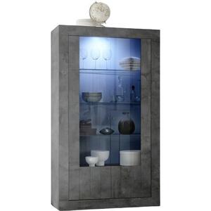 Como Two Door Display Vitrine Inc. LED Spotlight - Anthracite Finish by Andrew Piggott Contemporary Furniture