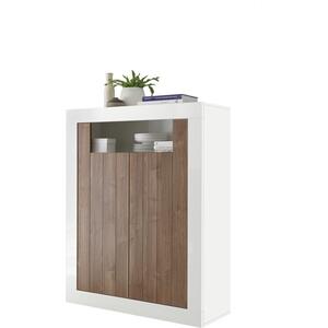 Como Two Door Highboard - Gloss White and Walnut Finish by Andrew Piggott Contemporary Furniture