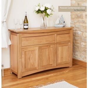Roscoe Contemporary Oak Large Sideboard by Baumhaus Furniture