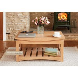 Roscoe Contemporary Oak Coffee Table by Baumhaus Furniture