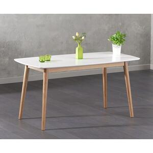 Harstad Scandi Oak and White Dining Table by Icona Furniture