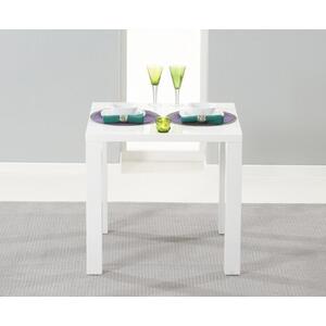 Brockton Square White Dining Table 80cm High Gloss by Icona Furniture