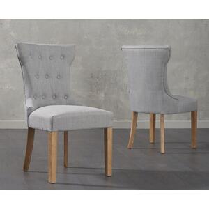 Pontiac Buttoned Backed Dining Chair with Wooden Legs