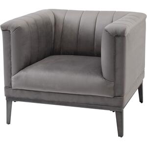 Belgravia Grey Velvet Ribbed Occasional Chair