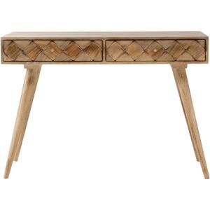 Tuscany Indian Console Table 2 Drawer Burnt Wax