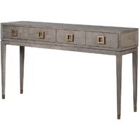 Bardon Oak and Brass Console Table With Drawers by The Orchard