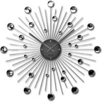 Karlsson Sunburst Large Wall Clock in Silver