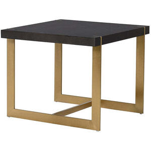 Morcott Black and Brass End Side Table