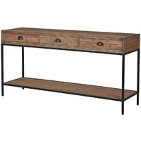 Greenwich Three Drawer Reclaimed Wood Console Table
