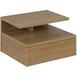 Ashlen Oak Wall-Mounted Bedside Table One Drawer by Icona Furniture