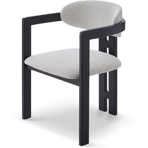 Neo Art Deco Black Wood Chair