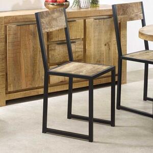 
Cosmo Industrial Metal & Wood Dining Chair (Sold in Pairs)  by Indian Hub