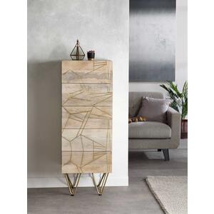 
Light Gold Tall Chest of Drawers  by Indian Hub