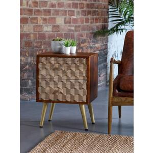 
Edison 2 Drawer Side Table  by Indian Hub