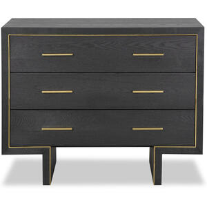 Tigur Chest Of 3 Drawers Black Ash or Brown