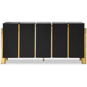 Enigma Black Ash Sideboard with Brass Detail