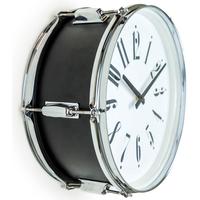 Beat It Drum Wall Clock - Black