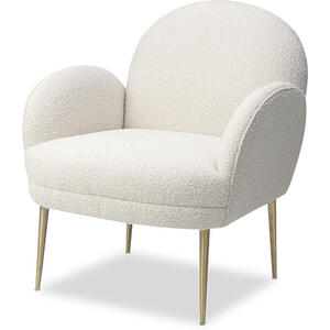 Gil Petal Chair in Ivory Sand Boucle