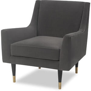 Conte Armchair in Dark Grey, Brown or Ivory