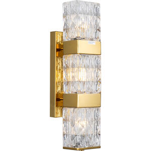 Milo Deco Wall Lamp Glass & Polished Gold