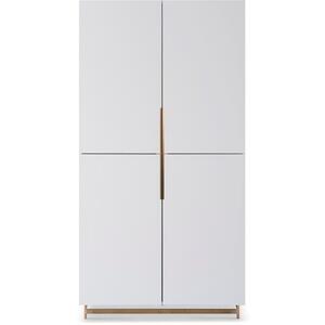 Alberto 2 Door Wardrobe - White or Grey Matt Lacquer