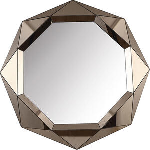 Lieber Geometric Mirror with Matt Bronze