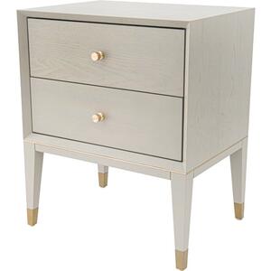 Bayeux Light Grey 2 Drawer Side Table