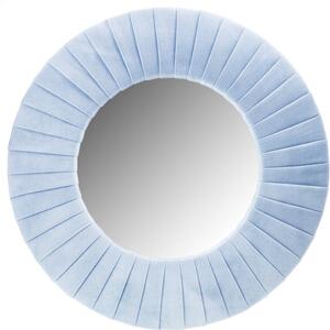 Piaggi blue velvet round mirror 