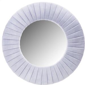 Piaggi light grey velvet round mirror