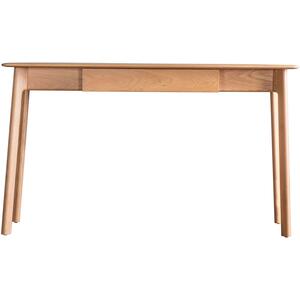 Madrid Scandi Solid Wood One Drawer Desk in Oak or Walnut Finish