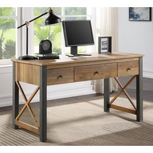 Urban Elegance Home Office Desk / Dressing Table Reclaimed Wood and Aluminium