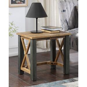 Urban Elegance Side Table Reclaimed Wood and Aluminium