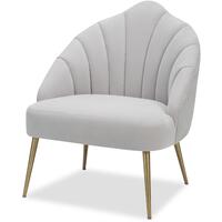 Walton Occasional Velvet Chair in Off-White or Aqua Green