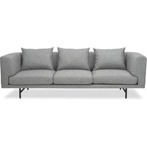Mossi 3 Seater Minimalist Sofa - Grey or Honey Brown Fabric