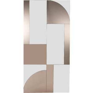 Cubist Bronze and Grey Rectangular Mirror 160cm x 80cm