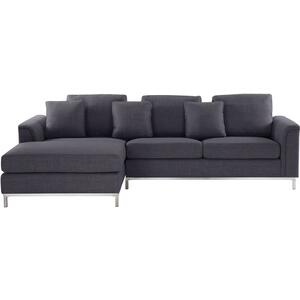 OSLO Fabric Modern Corner 4 Seater Sofa - Grey or Beige