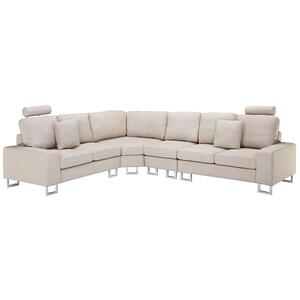 Left Hand Corner Fabric Sofa Light Grey STOCKHOLM  by Beliani