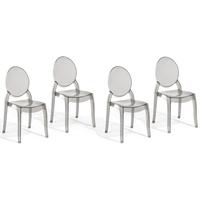 Set of 4 Dining Chairs Blue MERTON by Beliani