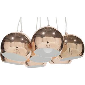 7 Light Cluster Pendant Lamp White OLZA by Beliani