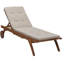 CESANA Wooden Sun Lounger with Wheels