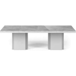 Dusk White Marble Rectangular Dining Table